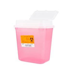 Medegen Stackable Sharps-Container System  Sharps Container, 2 Gallon Translucent Red, Tortuo