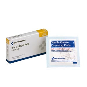 First Aid Only/Acme United Refill Items For Kits  Sterile Gauze Pads, 2"x2", 6/bx
