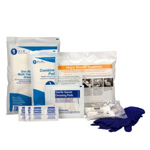 First Aid Only/Acme United Corporation First Aid Only/Acme United Wound Care  First Aid Triage Pack, Major Wound Treatment