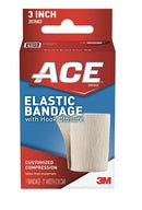 ACE Elastic Bandage with Clip (10/Box)  3" Elastic Bandage with Hook Closure, 72/cs