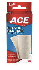 ACE Elastic Bandage with Clip (10/Box)  4" Elastic Bandage with Hook Closure, 72/cs
