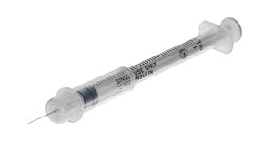 Medivena One-Care Insulin And Tuberculin Safety Syringes  Safety Syringe, Insulin, 1 ml, 29G x ½", Green Cod