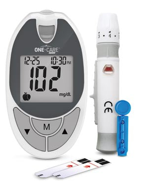 Medivena One-Care Glucose Monitoring System  Glucose Monitoring Kit, for Self-Testing, Includes