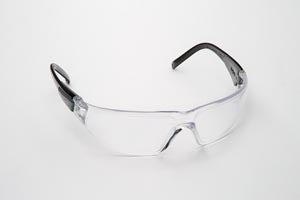 GLASSES SAFETY CONTOUR BLKFRAME CLEAR LENS UNI SZ 12/CS