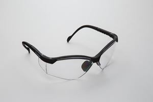 Palmero Provision See-Breez Eyewear  Safety Glasses, Black Frame/Clear Lens. Universal
