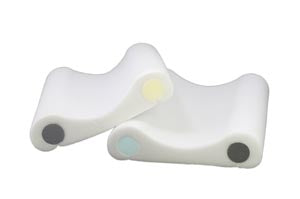 PILLOW CERVICAL DOUBLE CORE22X16 W/4IN LOBES/COVER