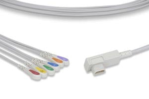 Cables And Sensors Ecg Leadwires  ECG Leadwire 6 Leads (New Style) Snap, Medtronic &