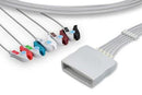 Cables And Sensors Ecg Telemetry Leadwires  Leadwire, 5 Leads Pinch/Grabber, Philips Compatibl