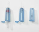 Retractable Vanishpoint Blood Collection  Blood Collection Tube Holder, Clear Blue, Plastic,