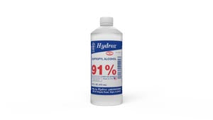 Hydrox Laboratories Isopropyl Alcohol  Isopropyl Alcohol 91%, Round Bottle, 16 oz, 12 btl