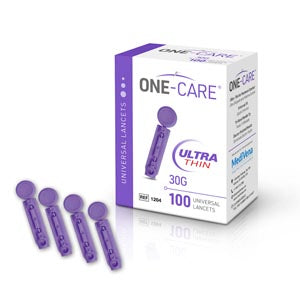 LANCETS TWIST TOP ONE CAREUNIVERSAL 30G PURPLE 100/BX
