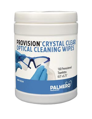 Palmero Eyewear Accessories  Crystal Clear Optical Cleaning Wipes (6" x 6-3/4")