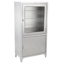 Blickman Industries Blickman Stainless Steel Cabinets  Kay Cabinet 30"W x 58"H x 16"D, (1) Glass Upper Do