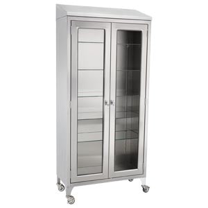Blickman Industries Blickman Stainless Steel Cabinets  Paul Cabinet 35 5/8"W x 79 1/4"H x 16"D, (5) Glass