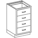 Blickman Industries Blickman Case Cabinets  Cabinet 24 1/8"W x 35 3/4"H x 22"D, (4) 1/4-1/2 Dr