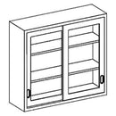 CABINET WALL 35W 13D SS ADJSHLVS SLIDING GLASS DOOR(DROP)