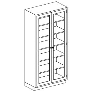 Blickman Industries Blickman High Cabinets  Cabinet 35"W x 84"H x 18"D, (5) Stainless Steel Ad