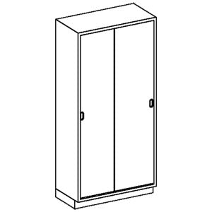 Blickman Industries Blickman High Cabinets  Cabinet 35"W x 84"H x 18"D, (5) Stainless Steel Ad