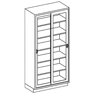 Blickman Industries Blickman High Cabinets  Cabinet 35"W x 84"H x 18"D, (5) Stainless Steel Ad