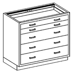 Blickman Industries Blickman Case Cabinets  Cabinet 35"W x 35 3/4"H x 22"D, (2) 1/8-1 Drawers