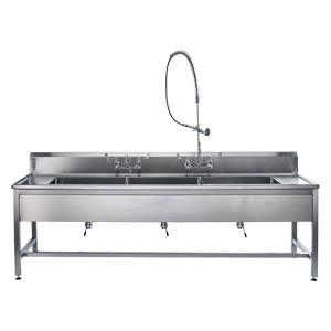 Blickman Industries Blickman Decontamination Stations  x 26 1/2"D, (8") Backsplash, (3) 25"W x 18"H x 10"