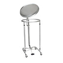 HAMPER 18DIA ROUND FT OPERATEPNEU TOP CHROME (DROP)