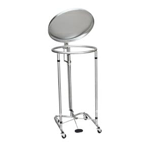 Blickman Industries Blickman Hampers  r 18" DIA Round Foot Operated Pneumatic Top Chrome