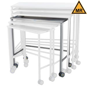 TABLE INSTRUMENT NESTED 36W18D CASTERS MRI SAFE (DROP)