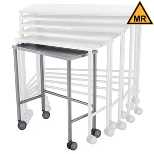 Blickman Industries Blickman Mri Safe Instrument Tables  Nested Instrument Table 28"W x 32"H x 14"D On Cast