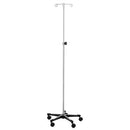Blickman Industries Blickman Iv Stands  I V Stand, 2 Hook, Tru Loc Mechanism, 5 Leg, Cast