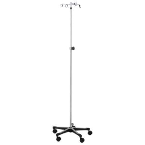 Blickman Industries Blickman Iv Stands  I V Stand, 4 Hook, Tru Loc Mechanism, 5 Leg, Cast