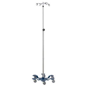 Blickman Industries Blickman Iv Stands  I V Stand, 4 Hook, 6 Leg, Powder Coated Low Center