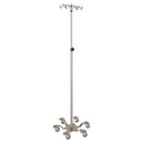 STAND IV HD W/RAKE HOOK 6 LEGBASE STAINLESS STEEL (DROP)
