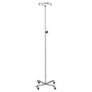 Blickman Industries Blickman Iv Stands  I V Stand, 4 Hook, Tru Loc Mechanism, 4 Leg, Flat