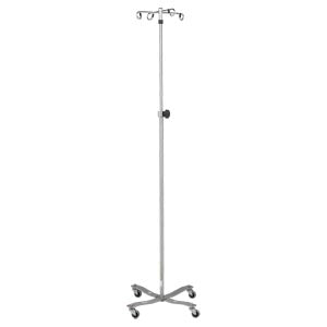Blickman Industries Blickman Iv Stands  I V Stand, 4 Hook, Tru Loc Mechanism, 4 Leg, Flat