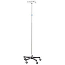 STAND IV 4 HOOK W/SLIDE LOCK5 LEG BASE (DROP)