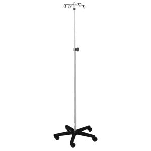 Blickman Industries Blickman Iv Stands  I V Stand, Washable Cart, 4 Hook Ram's Horn, 5 Leg
