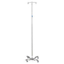 Blickman Industries Blickman Iv Stands  I V Stand, 2 Hook, Thumb Operated Slide Lock, 4 Le