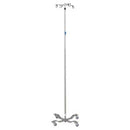 Blickman Industries Blickman Iv Stands  I V Stand, 4 Hook, Thumb Operated Slide Lock, 4 Le