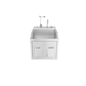 Blickman Industries Blickman Scrub Sinks  Lodi Scrub Sink, (1) Place Wall Mounted, Knee Acti