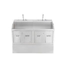Blickman Industries Blickman Scrub Sinks  Lodi Scrub Sink, (2) Place, Pedestal Mounted, Knee