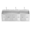 Blickman Industries Blickman Scrub Sinks  Lodi Scrub Sink, (3) Place, Wall Mounted, Knee Act
