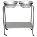 STAND SOLUTION W/DBLE BASIN(DROP)