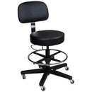 STOOL EXAM DLX PNEU BLK W/5LEGBLK COMPOSITE BASE (DROP)