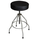 STOOL REVOLVING 15DIA UPHOLSRDBLACK SEAT 4LEG BASE (DROP)