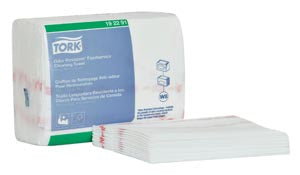 TOWEL CLEANING ODOR Z FOLDWHT/RED 50SHT/BX 4BX/CS