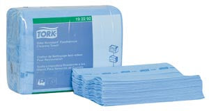 Essity Professional Hygiene North America, Llc Essity Tork Foodservice Towels & Wipers  Cleaning Towel, Odor Resistant, Z Fold, 1-Ply, Blu