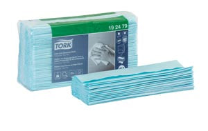 Essity Professional Hygiene North America, Llc Essity Tork Cleaning Cloth  Cleaning Cloth, Low-Lint, Top-Pak, 1-Ply, Turquois