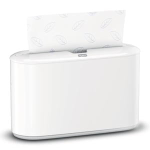 DISPENSER TOWEL COUNTERTOPUNIV PLASTIC WHT