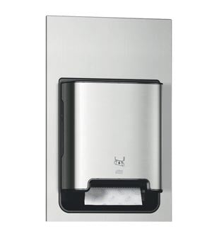 DISPENSER TOWEL RECESSED UNIVMETAL/PLASTIC SS